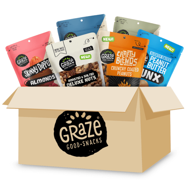 Pick any 6 Graze products to build your very own subscription box