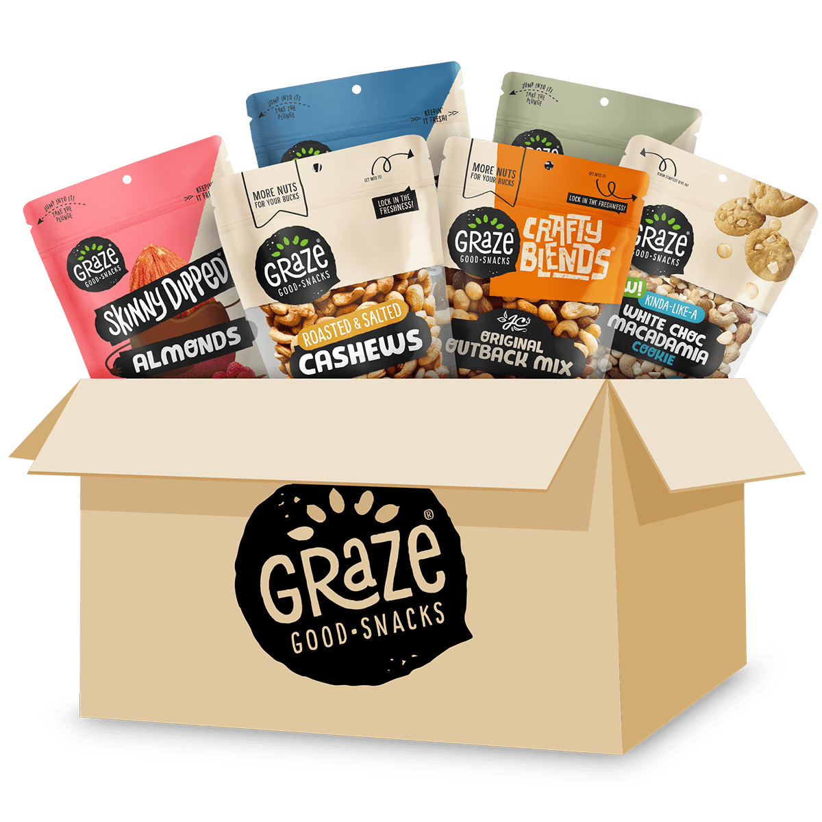 Pick any 6 Graze products to build your very own subscription box - GRAZE