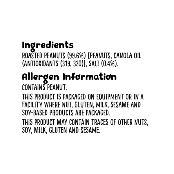 GRZ-NIP+Ingredients_GRZ_Bulk_Roasted & Salted Peanuts 800g-Ingredients