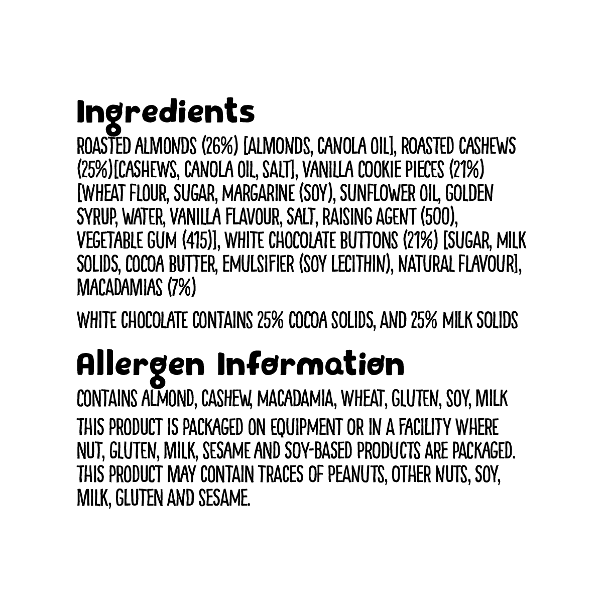 KINDA-LIKE-A White Choc Macadamia Cookie - 400g - Image 3