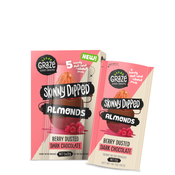 Multi-pack - Skinny Dipped Almonds Berry Dusted Dark Chocolate - 5 x 22g