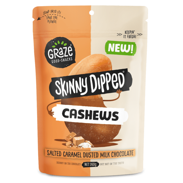 Skinny Dipped Cashews Salted Caramel Dusted Milk Chocolate - 260g