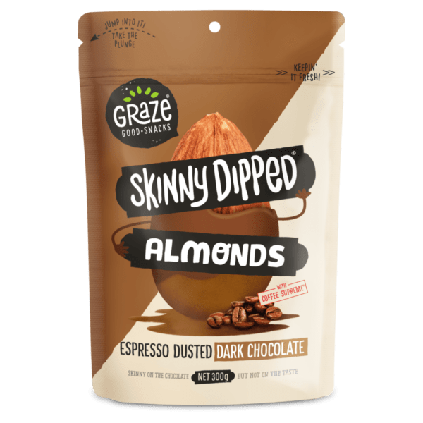 Skinny Dipped Almonds Espresso Dusted Dark Chocolate - 300g