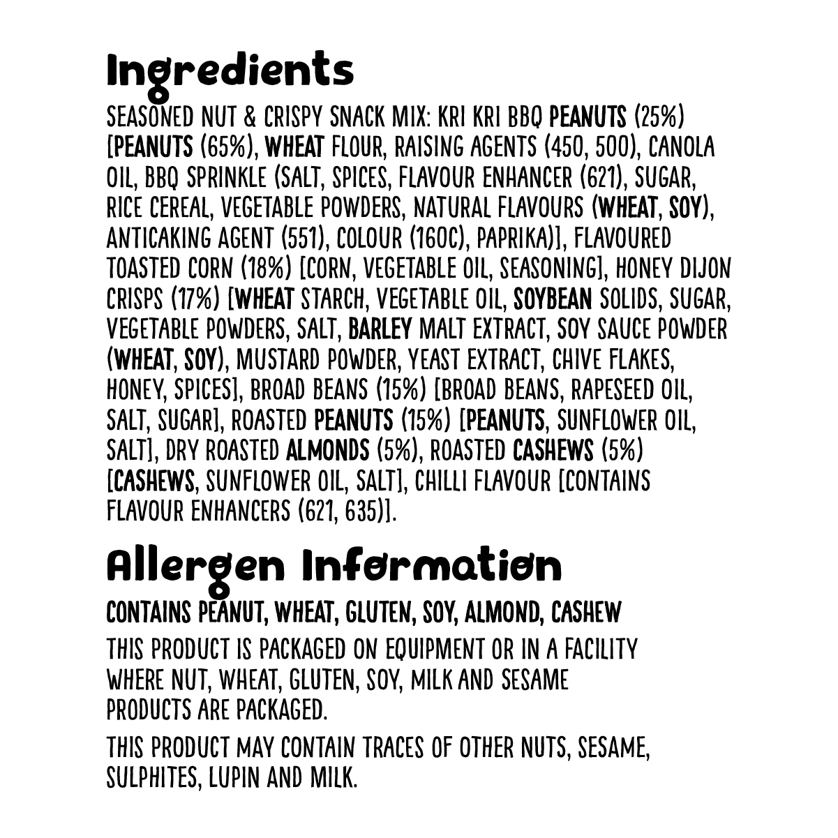 Grz Grab N Go Craftyblends Backyardbbq 170g Ingredients