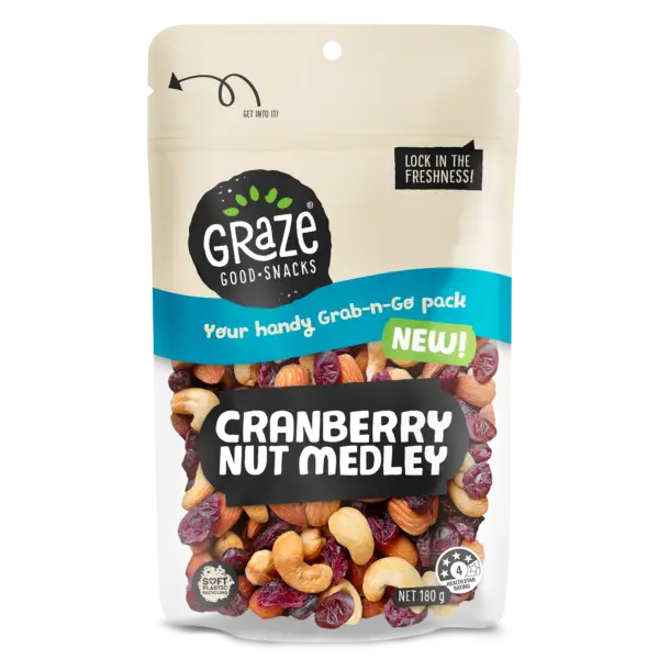 Grz Grab N Go Cranberrynutmedley 180g 2024