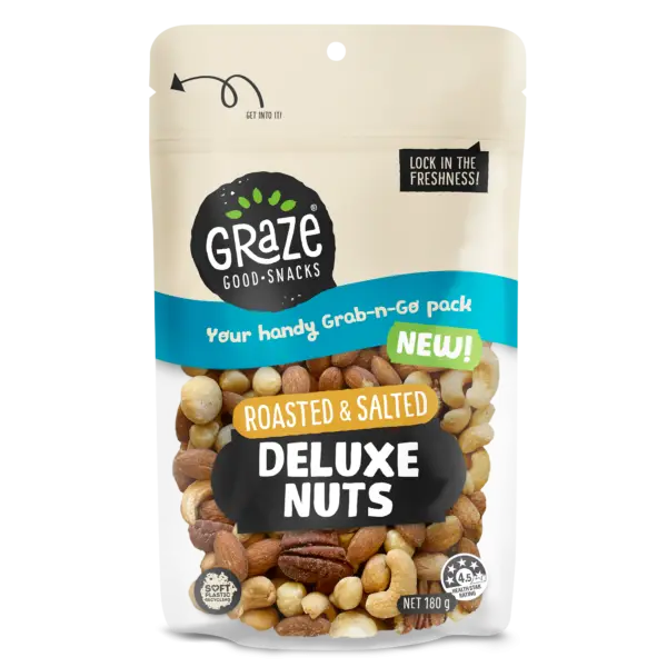 Grz Grab N Go Roasted+salted Deluxenuts 180g 2024