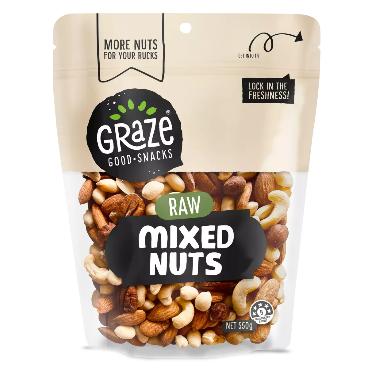 Raw Mixed Nuts 550g GRAZE