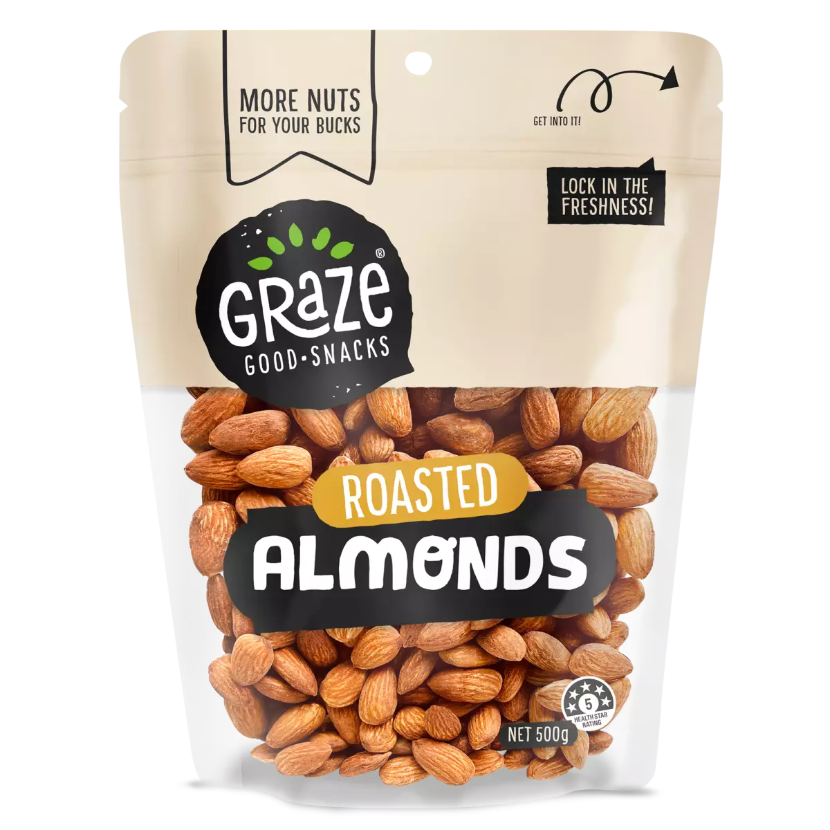 Roasted Almonds 500g GRAZE