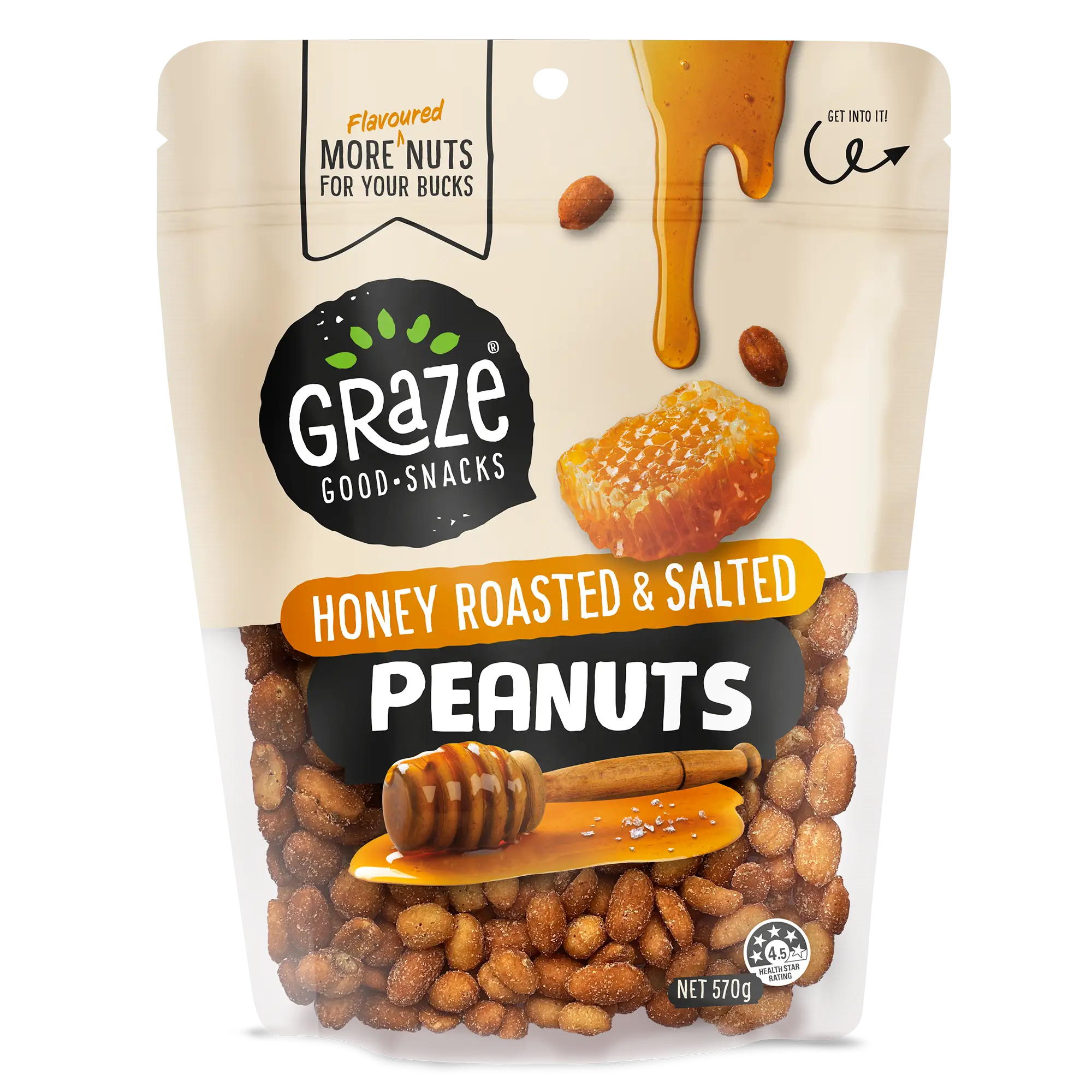 Honey r&s peanuts 570g
